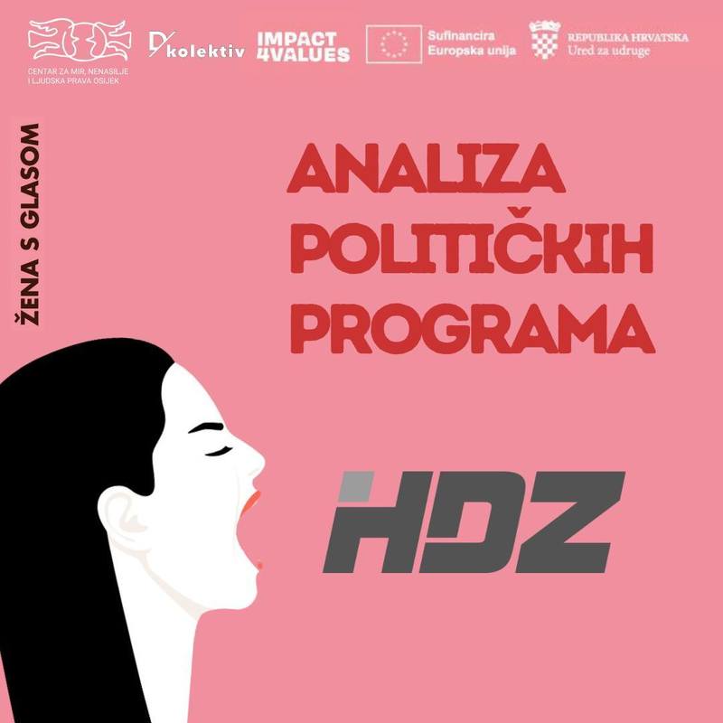 Akcija "Žena s glasom" - analiza političkih programa : HDZ