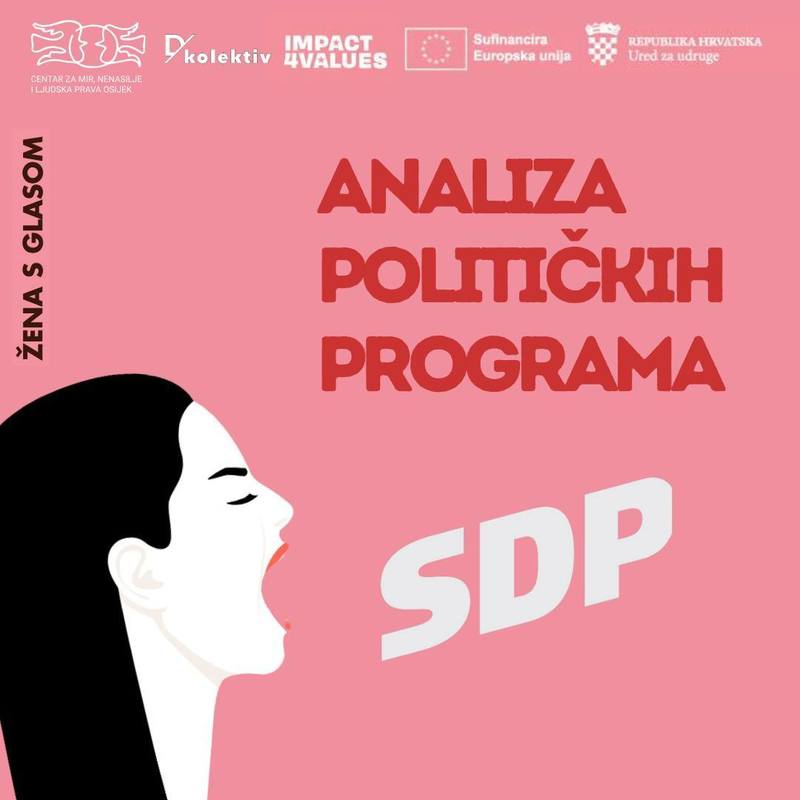 Akcija "Žena s glasom" - analiza političkih programa : SDP